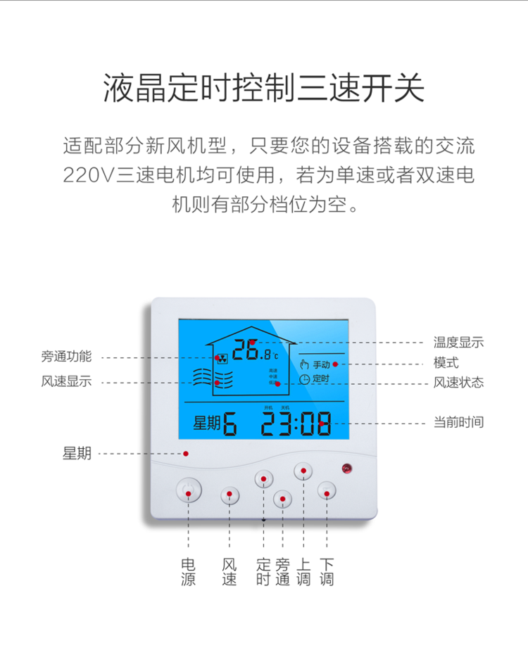 中央空調溫控器 液晶控制器